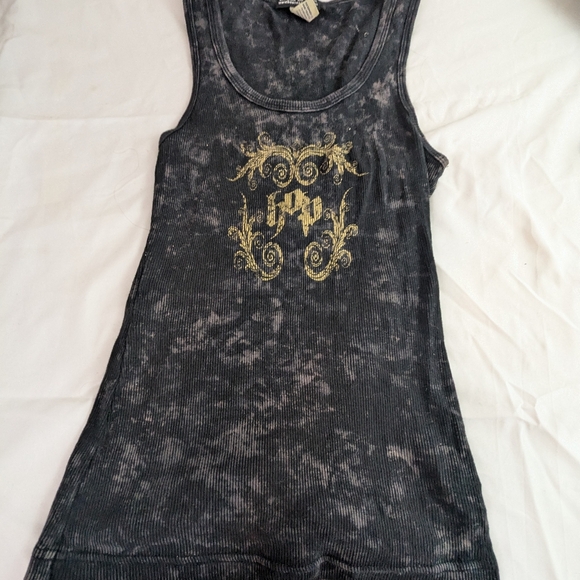 House of Pain Black and Gold Acid Wash Tank Medium - Picture 1 of 5